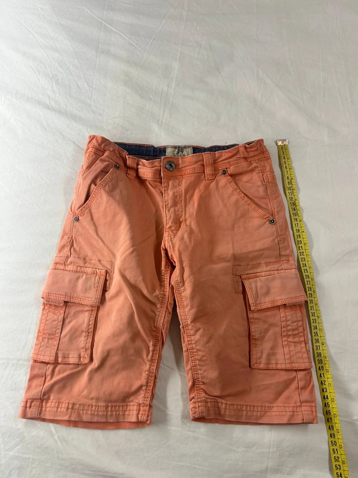 Short cargo corail abricot sarabanda denim co